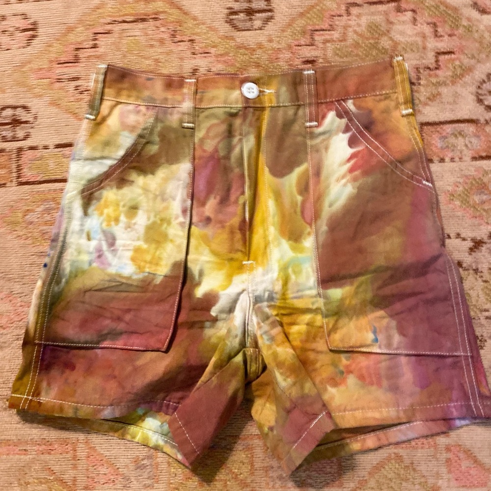 Free People x Riverside Tool the dye high waisted utility shorts
